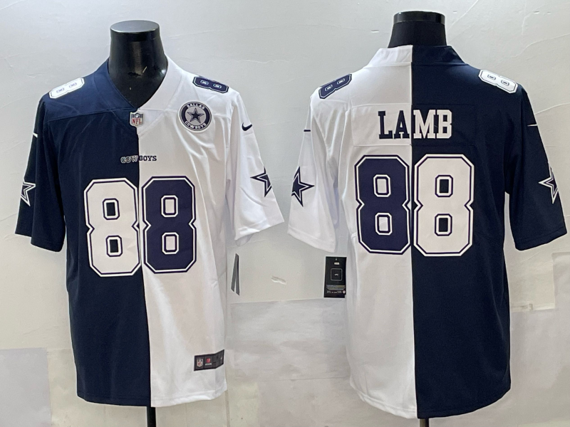 Men 2025 Dallas Cowboys #88 Lamb Blue white Nike Limited NFL Jersey 001